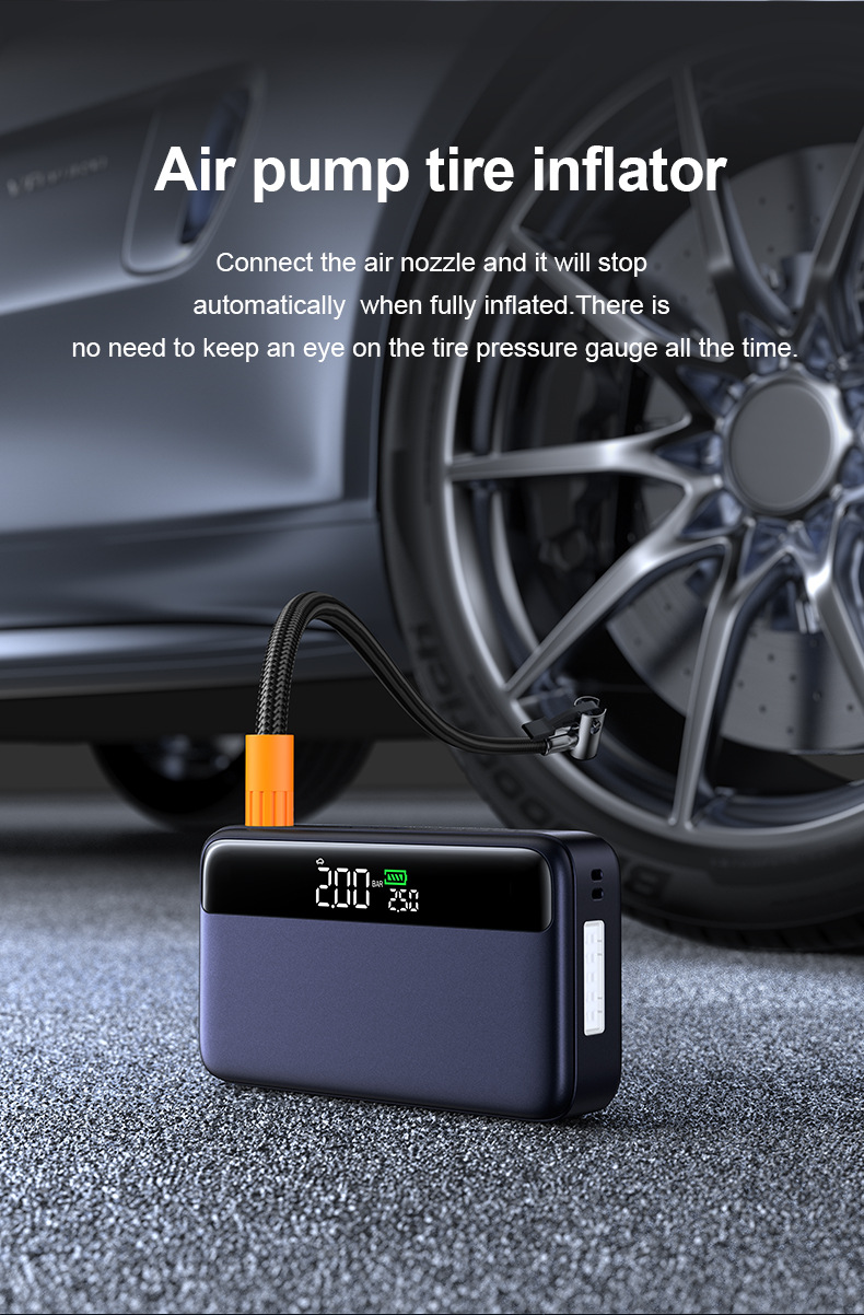 【N33】Cross-Border Car Emergency Starting Power Supply, Air Pump, Integrated Power Supply, Multi-Functional Portable Battery Ignition