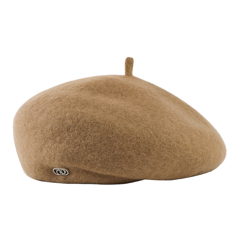 New Hat Japanese British Retro Wool Beret Women's Autumn And Winter Painter Hat Show Face Small Korean Version Versatile Warm Hat_voghion.com