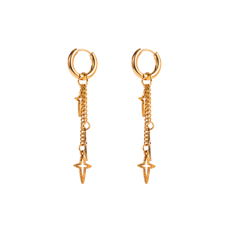 Fashion Heart Shape Titanium Steel Plating Drop Earrings 1 Pair