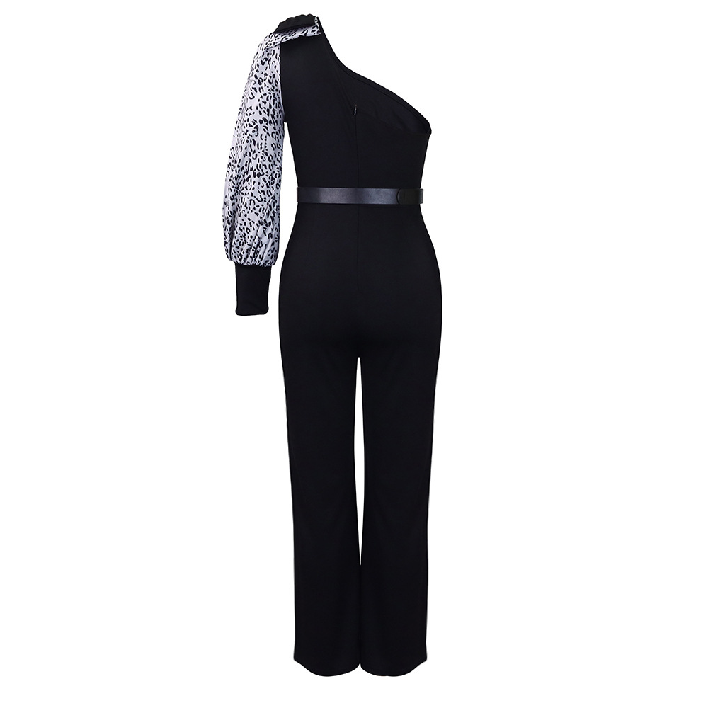 Women's Jumpsuits Rompers One Shoulder High Waist Wide Leg Elegant_voghion.com