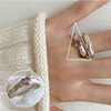 Zirconium, fashionable ring, micro incrustation, simple and elegant design, internet celebrity, on index finger