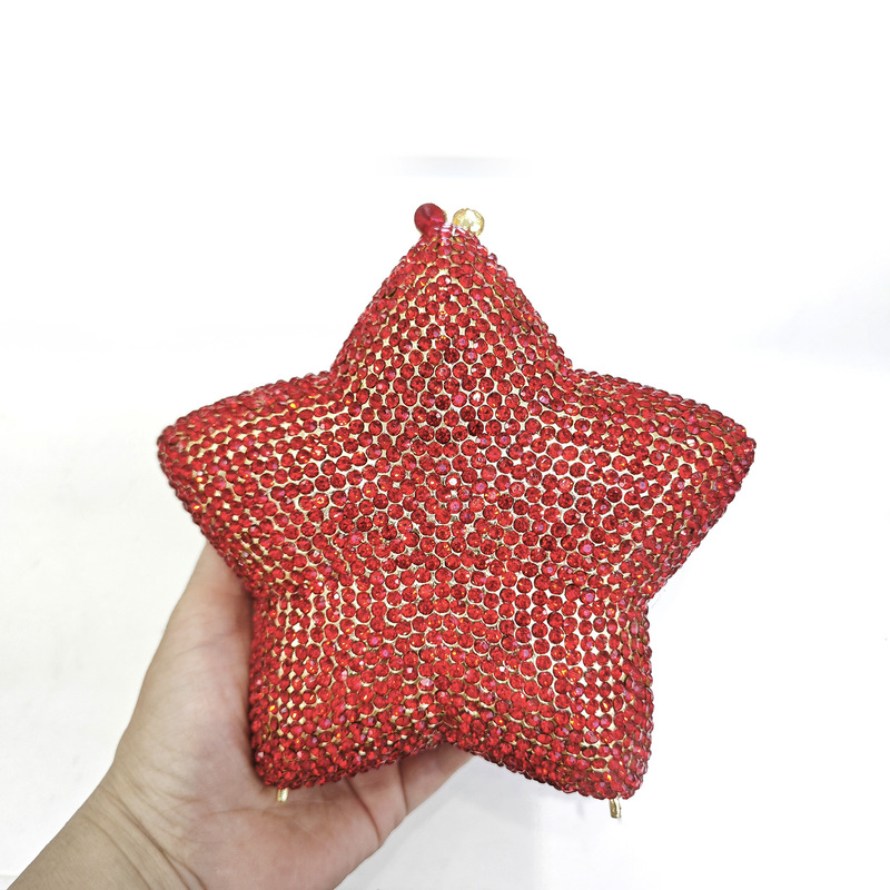 Jxl Clutch Bag European and American Dinner Bag Diamond Women's Bag Star Rhinestone Clutch Bag Banquet Bag Party Bag Jxl Clutch Bag European and American Dinner Bag Diamond Women's Bag Star Rhinestone Clutch Bag Banquet Bag Party Bag