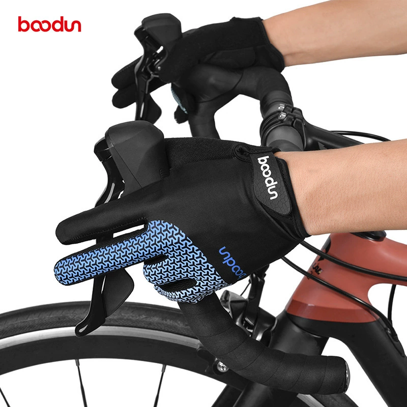 Велосипедные перчатки с длинными пальцами дышащие и удобные ударопрочные подушечки на открытом воздухе Спортивные велосипедные перчатки износостойкие и противоскользящие амортизаторы