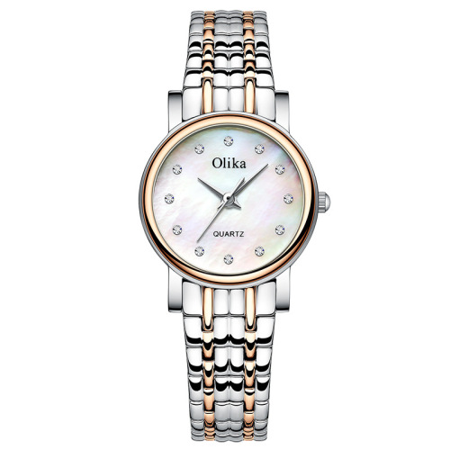 Korean fashion ladies watch fully automatic non-mechanical stainless steel waterproof quartz watch female student steel band watch