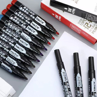 Marking pen oily non-erasable logistics extended office students available quick-drying black red blue ink