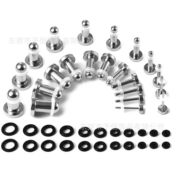 Stainless Steel Bullet Basic Round Ear Expansion Earrings 18K Gold Body Piercing Ear Expander 0.5mm Painless Ear Expansion