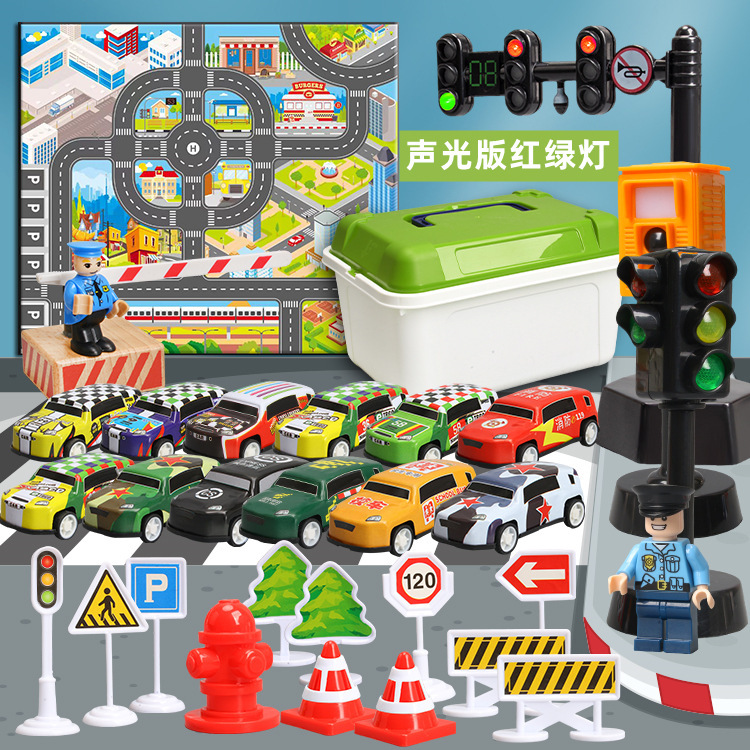 Simulated Traffic Light Model Science and Education Toy Set for Young Kidsren Safety Traffic Indicator Light Kindergarten Early Education Knowledge