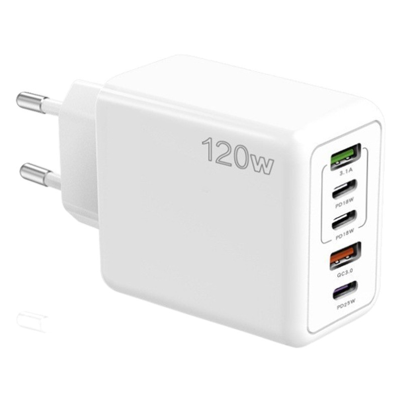Cargador de carga rápido del teléfono móvil 120W tipo-c británico europeo y americano PD + USB para la cabeza de carga del multi-Puerto de Apple 15