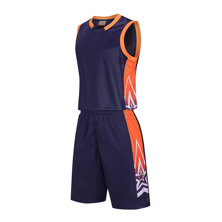 双面科比运动健身篮球衣批发 印字logo比赛队服篮球训练服套装