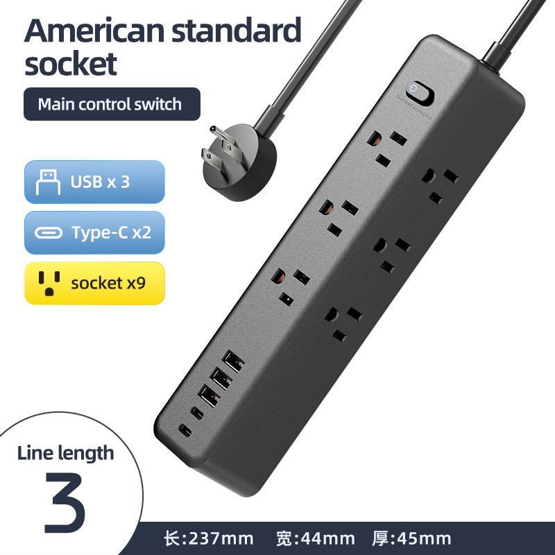 Amazon nuevo estándar usb poroso PD placa de conexión de carga rápida con doble lado de la toma de corriente de conexión de extensión