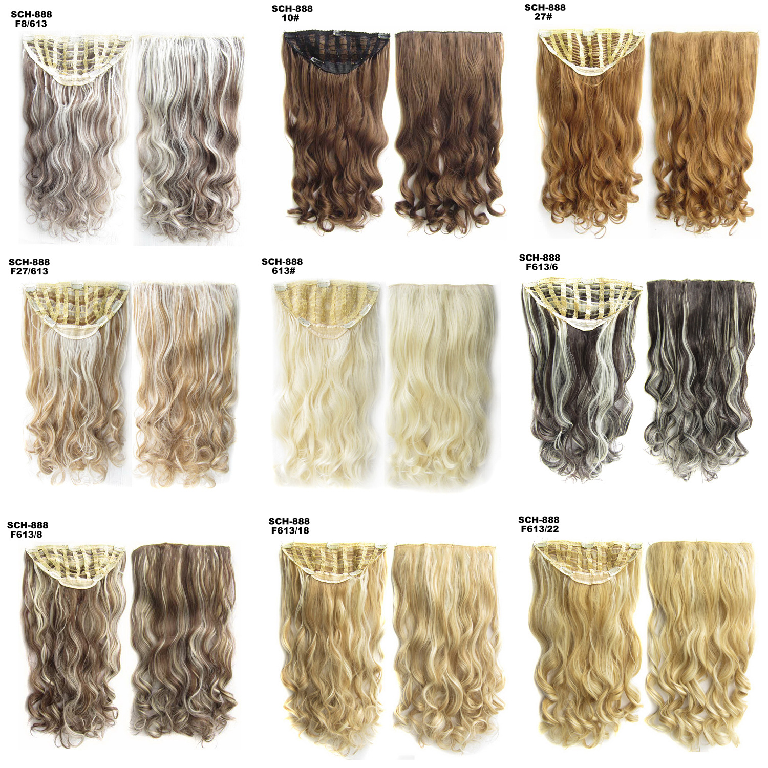  Parrucca da donna sintetica alla moda con capelli sintetici, estensione ricciolo in fibra chimica, toppa per parrucca di media lunghezza, toppa per capelli da 7 carte_voghion.com