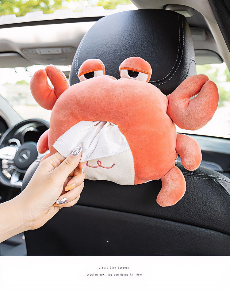 Creative Cartoon Hanging Car Tissue Box, Cute Internet-Famous Car Tissue Holder for Men and Women