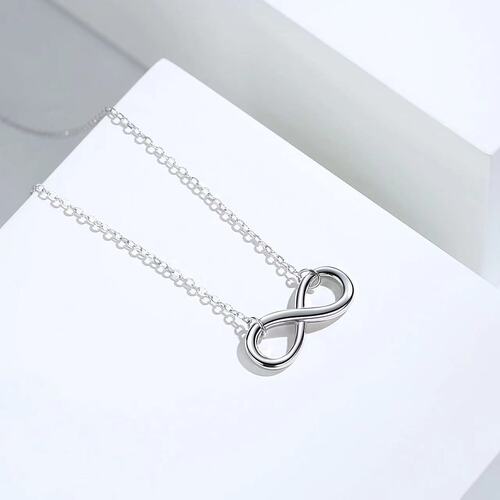 Best-selling exquisite minimalist stainless steel infinity symbol locket friendship unlimited necklace