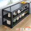 [Length 100 Width 50 Height 80—3 floors] Black kitchen countertop expansion