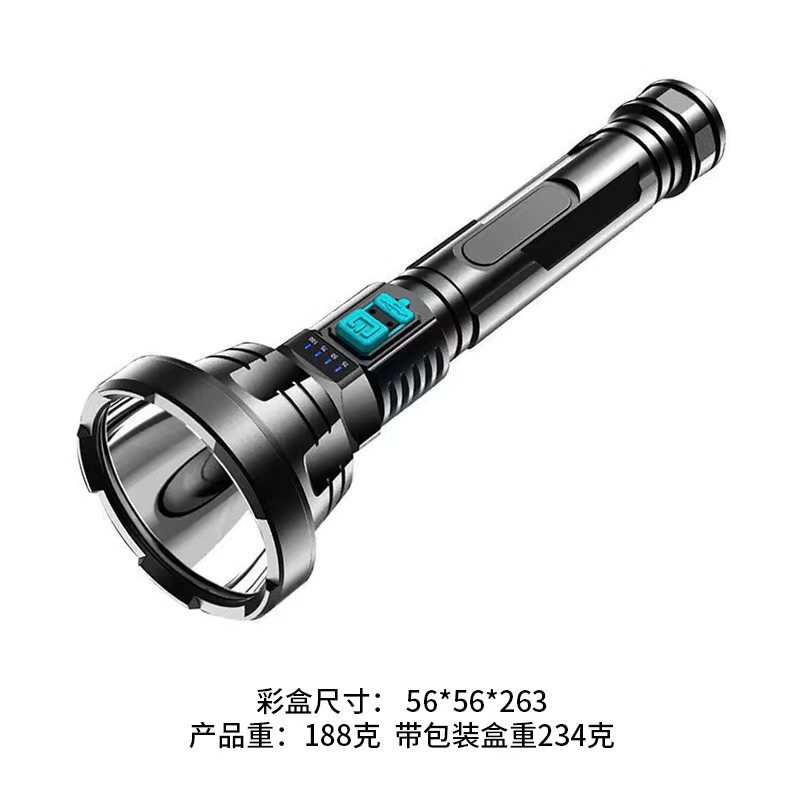 強力な光懐中電灯クロスボーダー屋外 LED ポータブル 10 万ルーメンズーム充電式長寿命ミニ懐中電灯|undefined