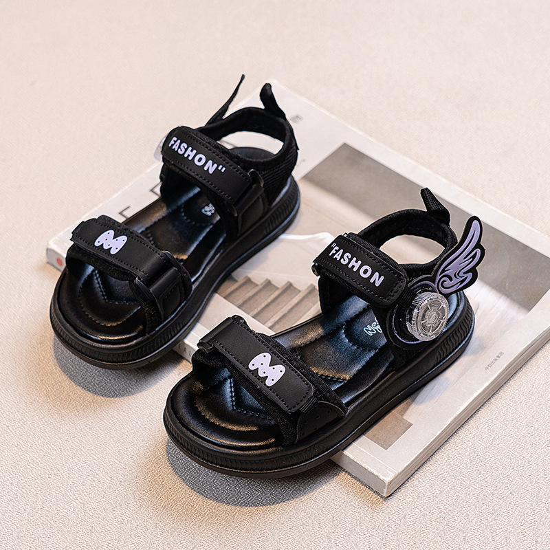 Sandalias para niñas 2025 verano nuevo estilo botones giratorios zapatos de playa moda para niños sandalias con punta abierta zapatos de princesa para niñas image 5