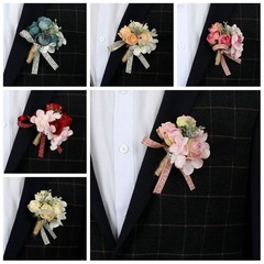 Full set of corsage for wedding, sister's hand flower for wedding, Korean style bride and groom's hand flower, business meeting with note