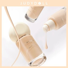 Judydoll オレンジリキッドファンデーション、オイリー肌用、防水、防汗、軽量、コンシーラー、自然で目に見えない毛穴カバー力のあるファンデーション