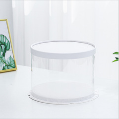 Round hug bucket transparent birthday cake gift box internet celebrity flower packaging box bouquet gift box gift packaging box
