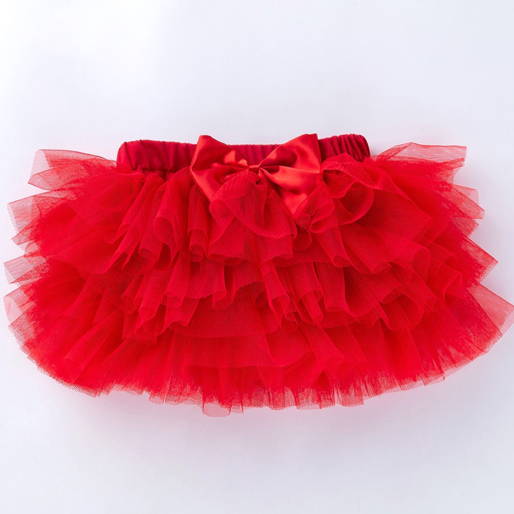 Bebé vestido de verano de dos colores sólidos vestido de seis capas 0 - 2 años vestido de bebé vestido de princesa al por mayor