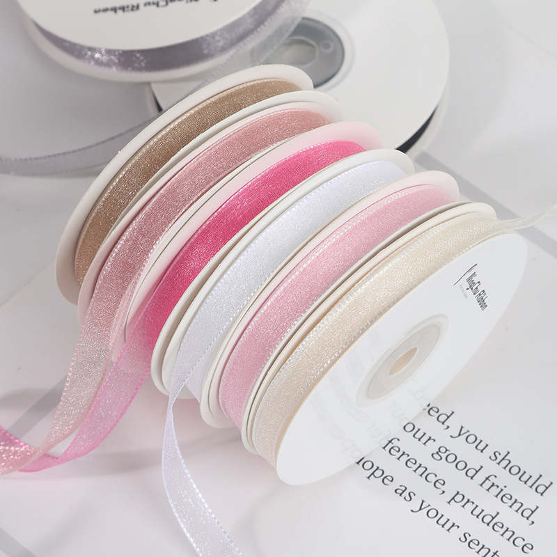 1cm net red bubble yarn ribbon lace belt wrapped flower snow yarn belt bow tie bouquet ribbon ribbon ribbon ribbon packaging