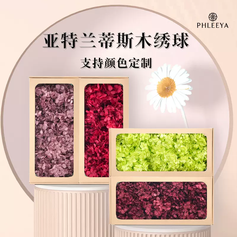 永生花木绣球亚特兰蒂斯中叶绣球diy礼品花束材料 仿真绣球干花
