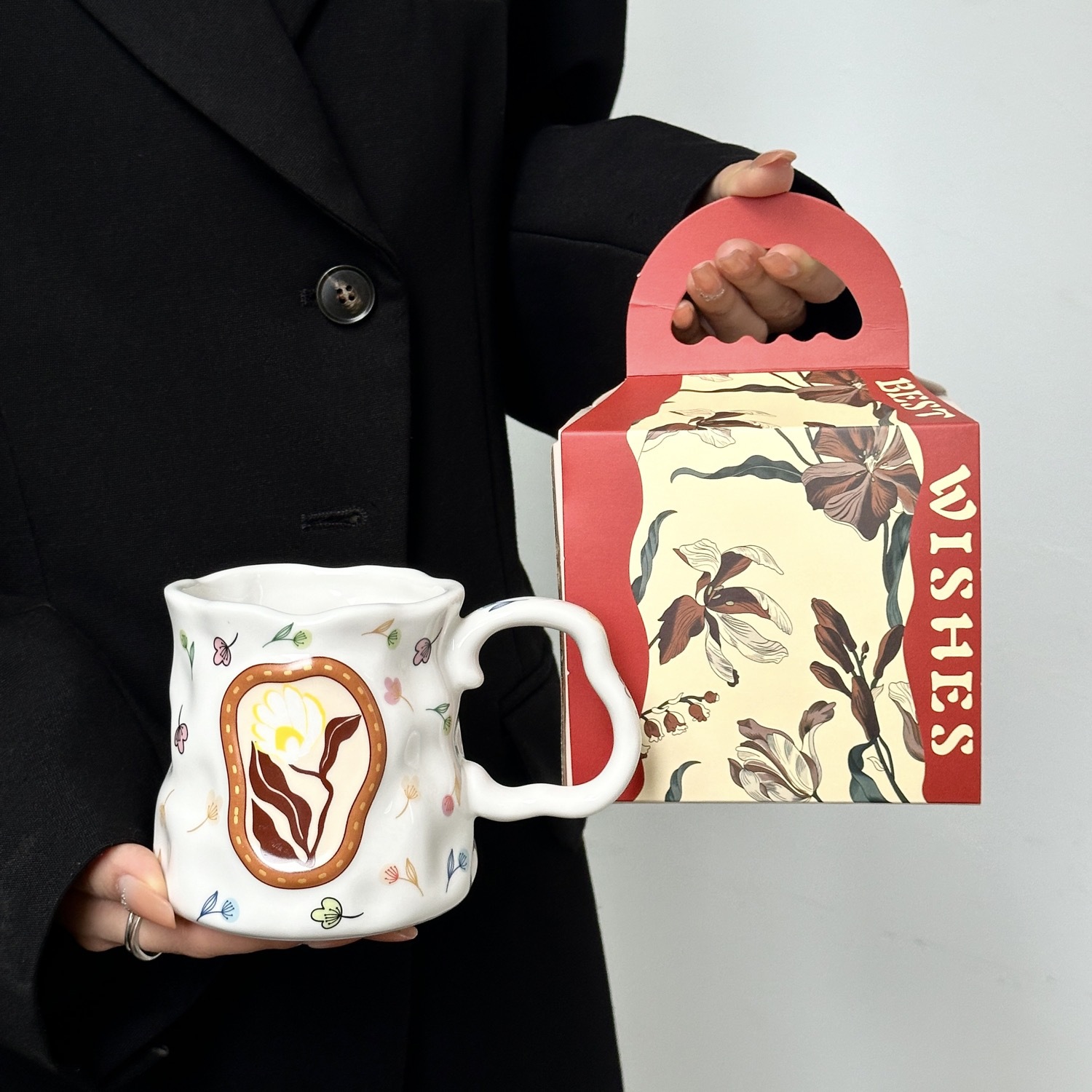 Regalo de cumpleaños de una amiga, taza de agua, nicho de diseño, taza de regalo de mano, caja de regalo retro. image 11