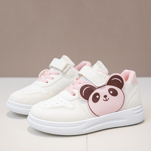 Children's board shoes 2025 Spring casual sports shoes for boys school panda board shoes for girls white shoes