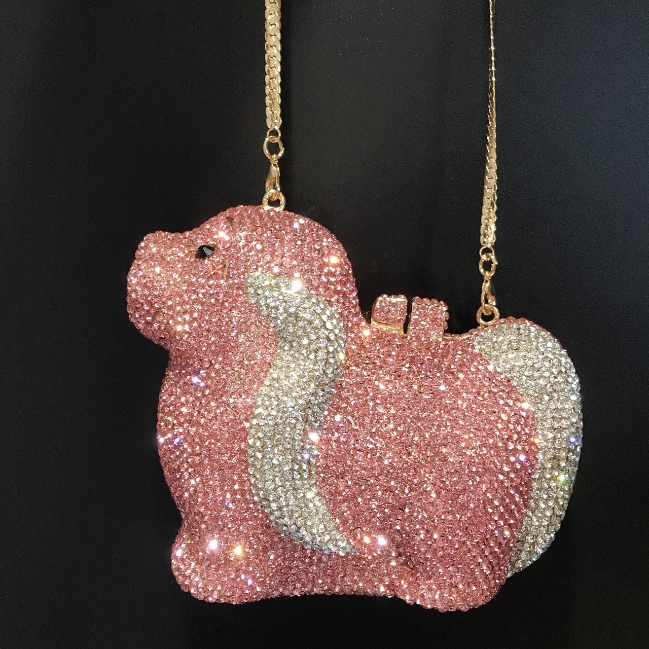 Mini perros con diamantes bolsas de cena con diamantes transfronterizos bolsas de mano con vestido de banquete bolsas de mano clutch purse