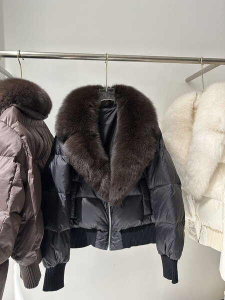 Winter fashionable velvet down jacket