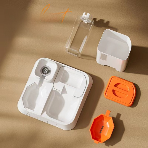 Pet automatic feeder water dispenser cat drinking fountain press cat bowl not dog bowl anti-spill large capacity storage
