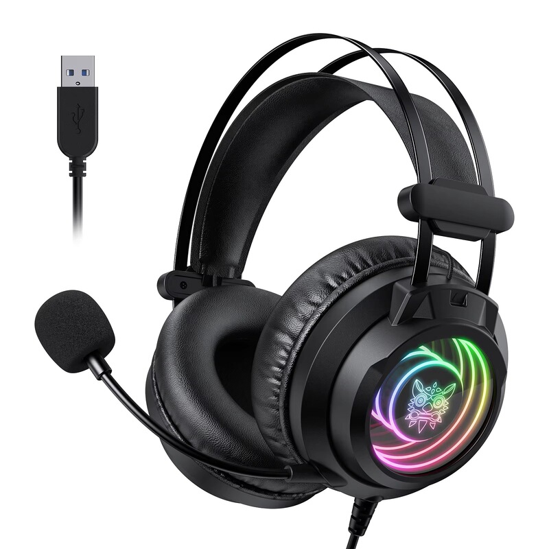 Onikuma X80 Headphones Laptop Gaming Infinity Mirror Cable 7.1 Surround Sound Headphones Noise Cancelling Earphones Onikuma X80 Headphones Laptop Gaming Infinity Mirror Cable 7.1 Surround Sound Headphones Noise Cancelling Earphones