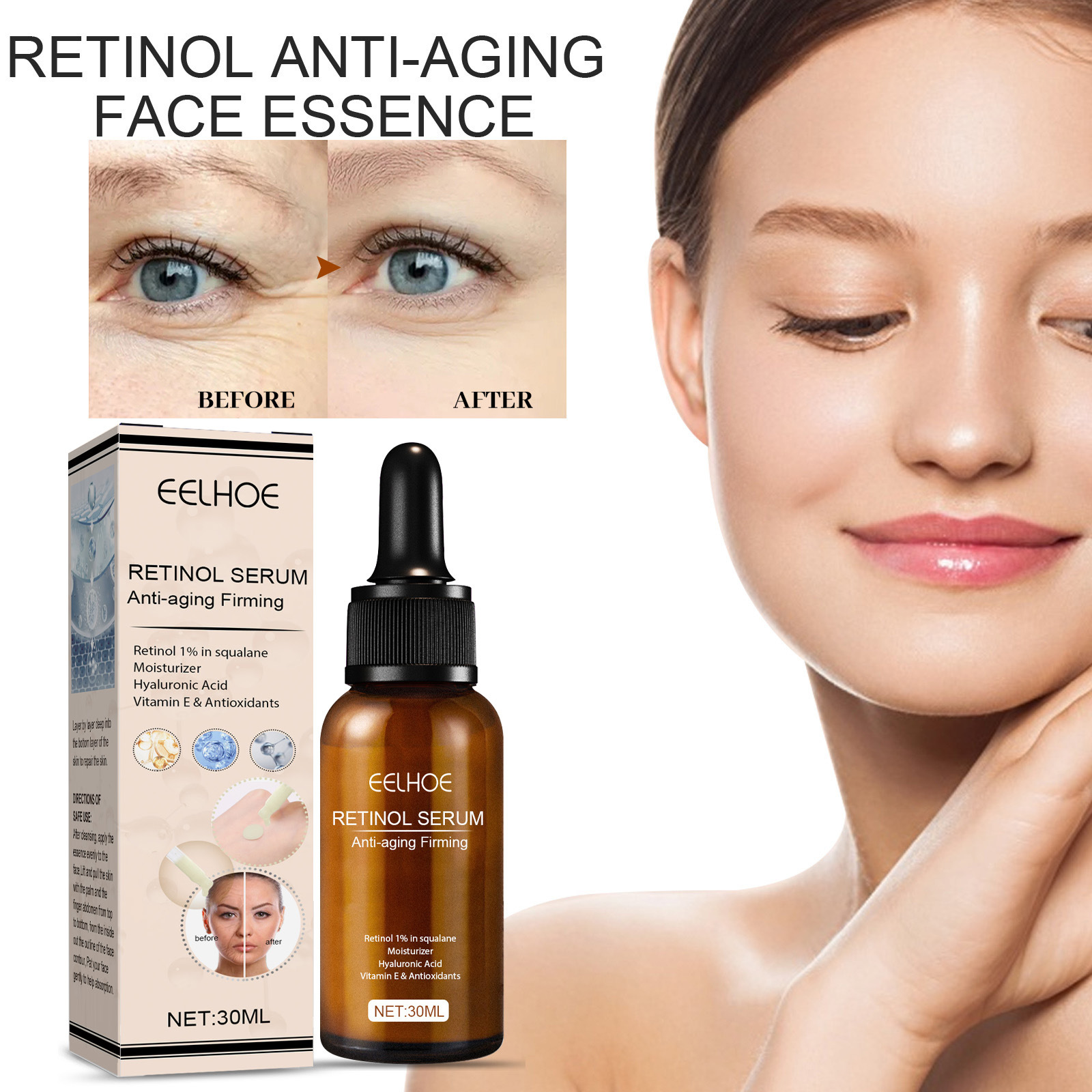 Eelhoe Retinol Facial Essence Gentle and Delicate Care for Facial Skin Care Essence