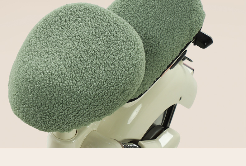 Suitable for Electric Vehicle Seat Cushion Cover, Thickened Plush Autumn and Winter Warm, Comfortable and Cute Corgi Simple and High-Looking Seat Cushion Cover
