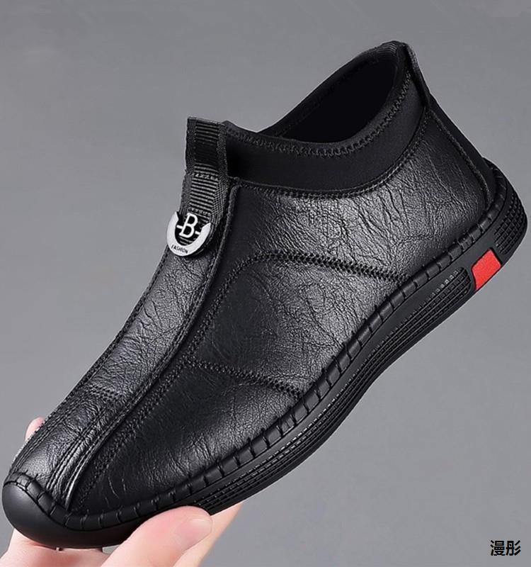 啄木鸟男鞋冬季中高帮羊毛衬里暖棉鞋男士软底户外休闲棉皮鞋男士