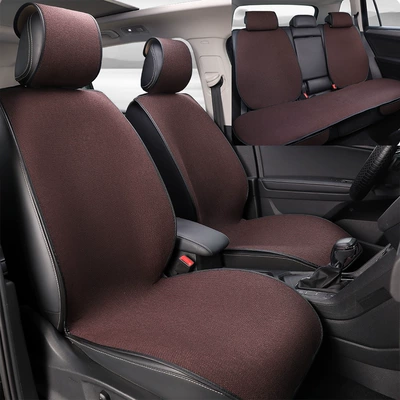 Car seat cushions, suitable for all seasons, made Four Seasons Pad - coffee-brown-standard-edition-split-rear-universal