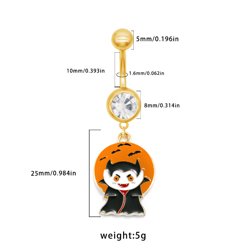 Piercing ombelico strega cartoon per gioielli feste halloween_voghion.com