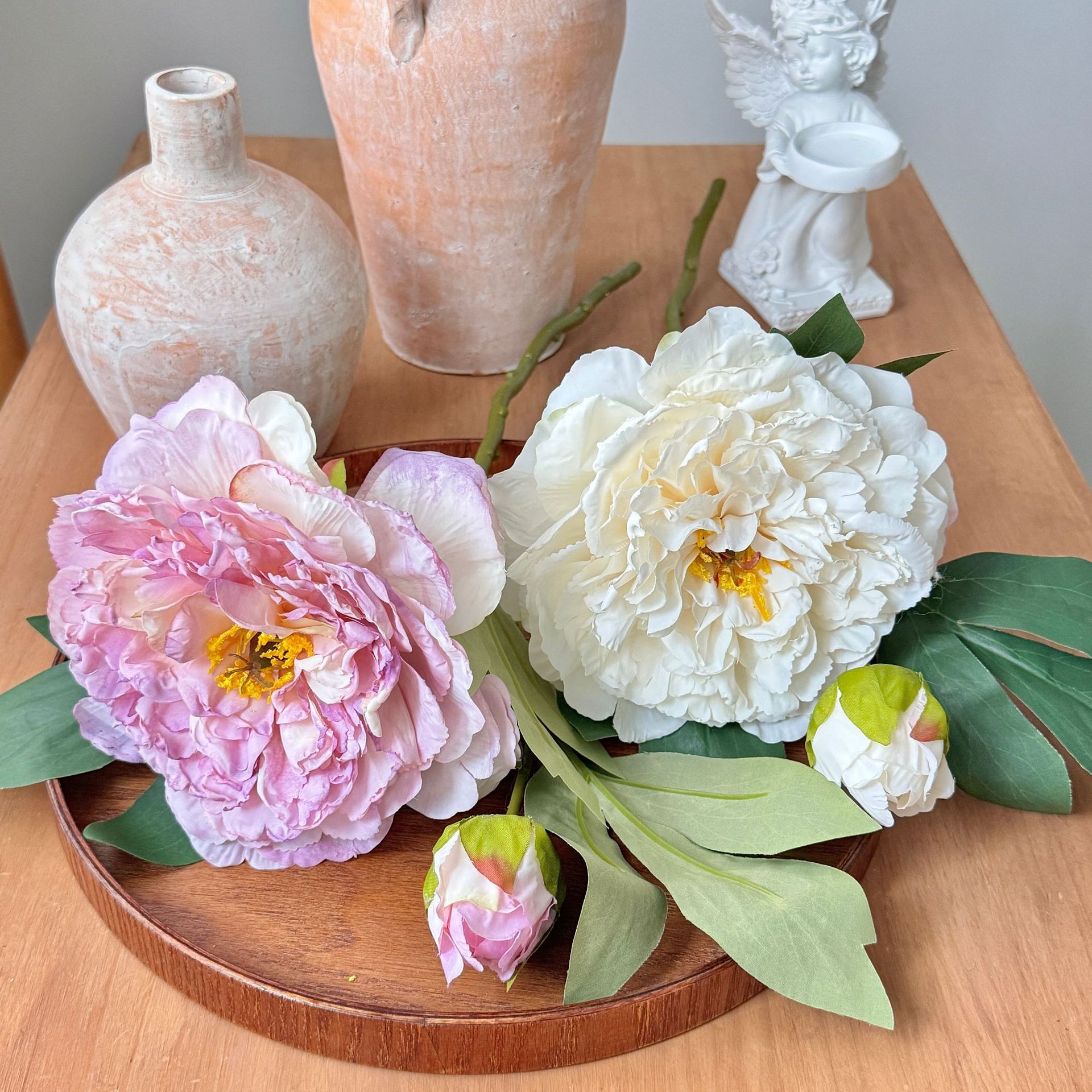 Advancado de alta calidad, peonía, peonía, flor artificial, decoración de flores falsas, mesa de comedor de la sala de estar, ramo de flores secas, decoración de flores