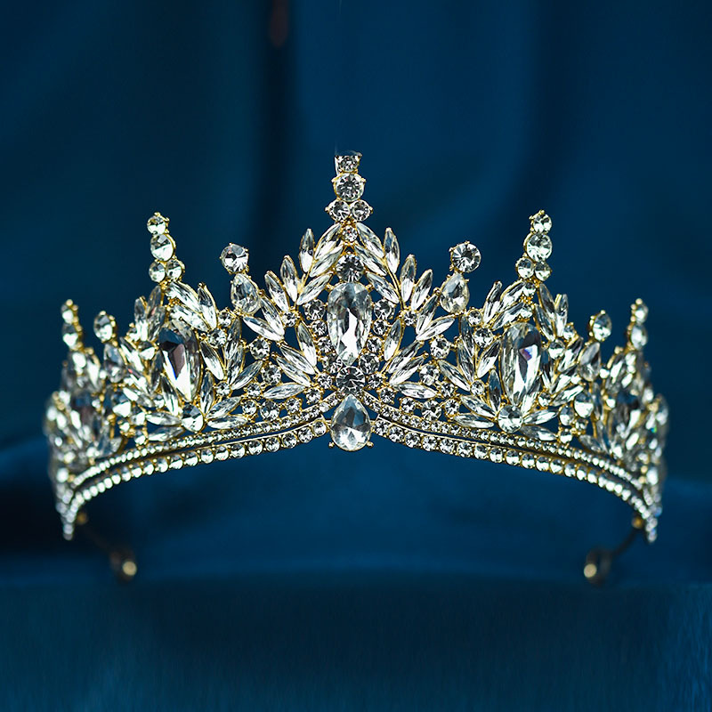 Bride's Crystal Crown Headpiece, Korean-style Wedding And Coming-of-Age Ceremony Princess Hair Accessory, High-end_voghion.com