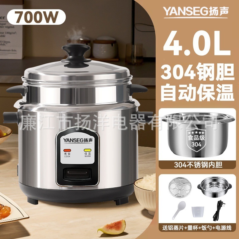 700W 스테인레스 스틸 럭셔리 모델 + [304 스테인레스 스틸 라이너 + 스코치 방지 알루미늄 시트]