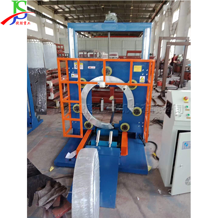 Máquina de embalaje de tubería de calefacción por suelo térmico máquina de embalaje de bobina de anillo de acero de goma máquina de embalaje de anillo de regulación de velocidad de conversión de frecuencia de escritorio máquina de embalaje