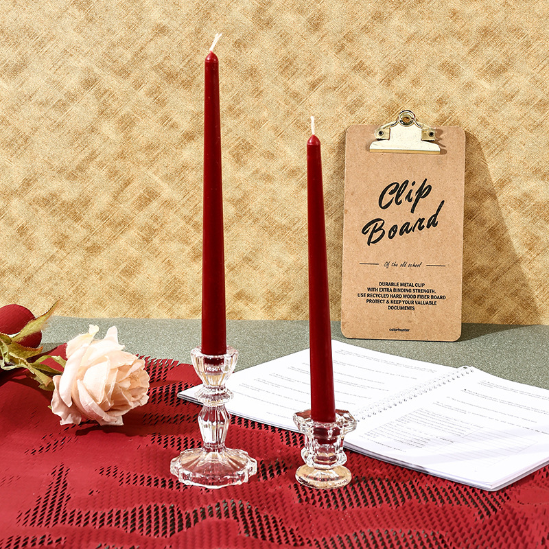 Vela aromática de cera de soja retro francesa color borgoña, vela romántica para bodas, decoración para el hogar, portavelas, venta al por mayor por pieza