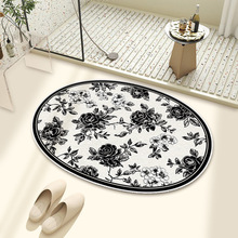 简约浴室防滑地垫吸水垫速干厕所淋浴板脚垫卫生间门口垫子可批发