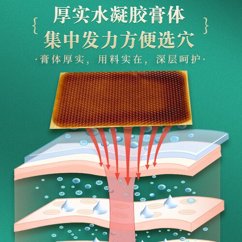 Clear and Humid Gel Patch Lazy Clear Big Stomach Moxibustion Patch Hydrogel Big Stomach Patch Herbal Gel Clear Patch