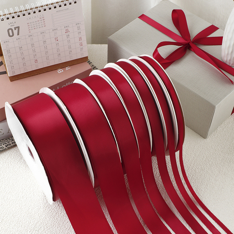 0.6-5cm Burgundy Wedding Encrypted Polyester Ribbon DIY Hair Accessories Cake Box Ribbon Gift Packaging Ribbon Wholesale 0.6-5cm Burgundy Wedding Encrypted Polyester Ribbon DIY Hair Accessories Cake Box Ribbon Gift Packaging Ribbon Wholesale