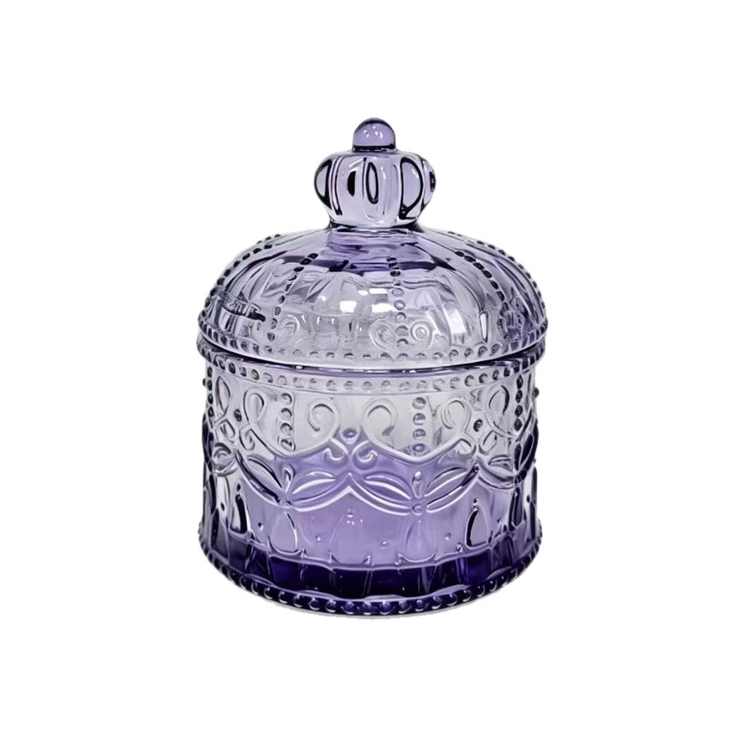 Taza de vidrio con tapa de sello, taza de vela aromática, taza de dulces de boda, caja de almacenamiento DIY, latas de joyería personalizadas