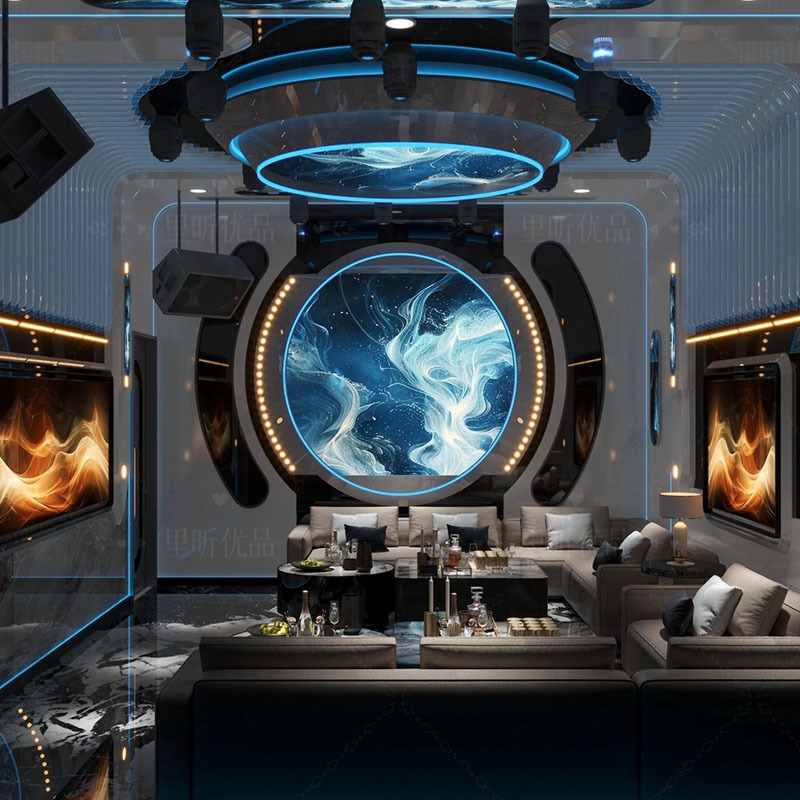 Módulo de modelado de abismo creativo personalizado KTV bar sala de deportes electrónicos café de red fondo pared atmósfera decoración de módulo de metal