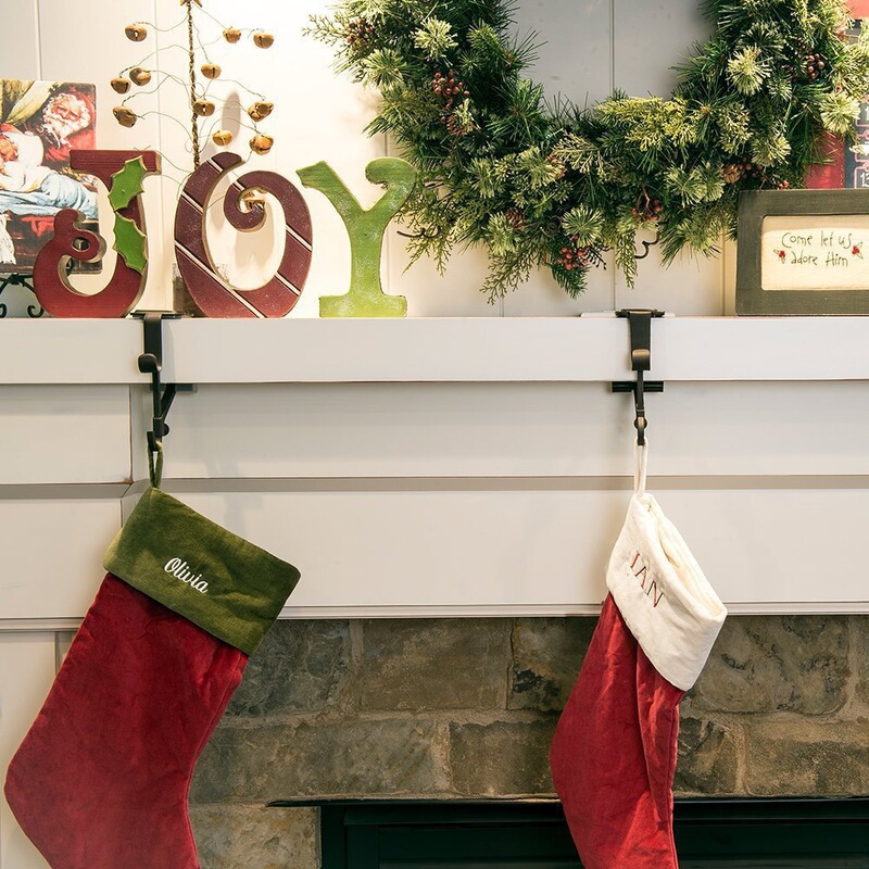 Cross-Border Light Luxury Wrought Iron Fireplace Hook Christmas Decoration Clothes Hook No-Drill Home Storage Rack