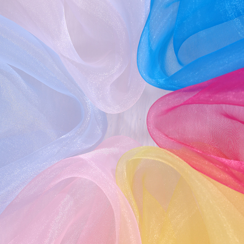 High-density organza fabric mercerized ice light soft yarn ancient Chinese clothing skirt yarn puffy skirt clothing wedding decoration gauze