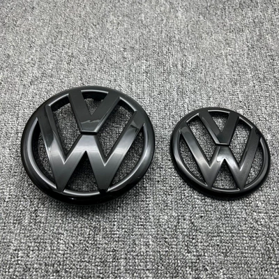 Suitable for Volkswagen 09-13 Golf 6 Golf 6 Mk6 Modified Black Car Logo, Front and Rear Original Car Logos (Car logo) - golf6-front-and-rear-markings-glossy-black